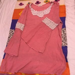 Salmon indigo soul 3X Tunic